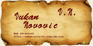 Vukan Novović vizit kartica